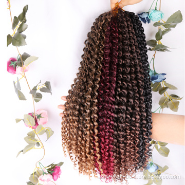 hot selling pre looped 18 inches long bohemian extensions crochet hair water wave wholesale ombre 1b/27 passion hair twist